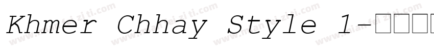 Khmer Chhay Style 1字体转换